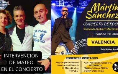 Intervención de Mateo en el Concierto de Martín Sánchez en Valencia 06/04/24