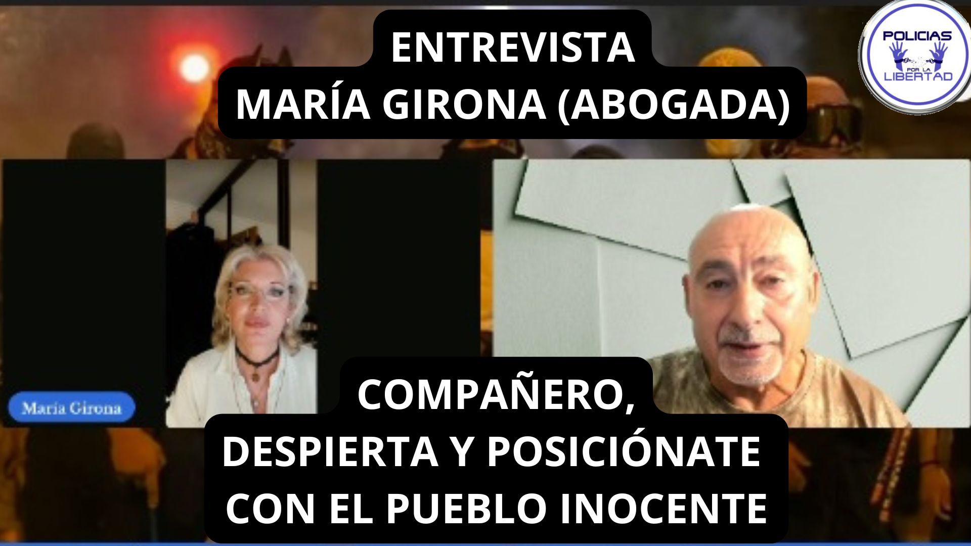 COMPAÑERO, DESPIERTA Y POSICIÓNATE CON EL PUEBLO INOCENTE · Policías por la Libertad